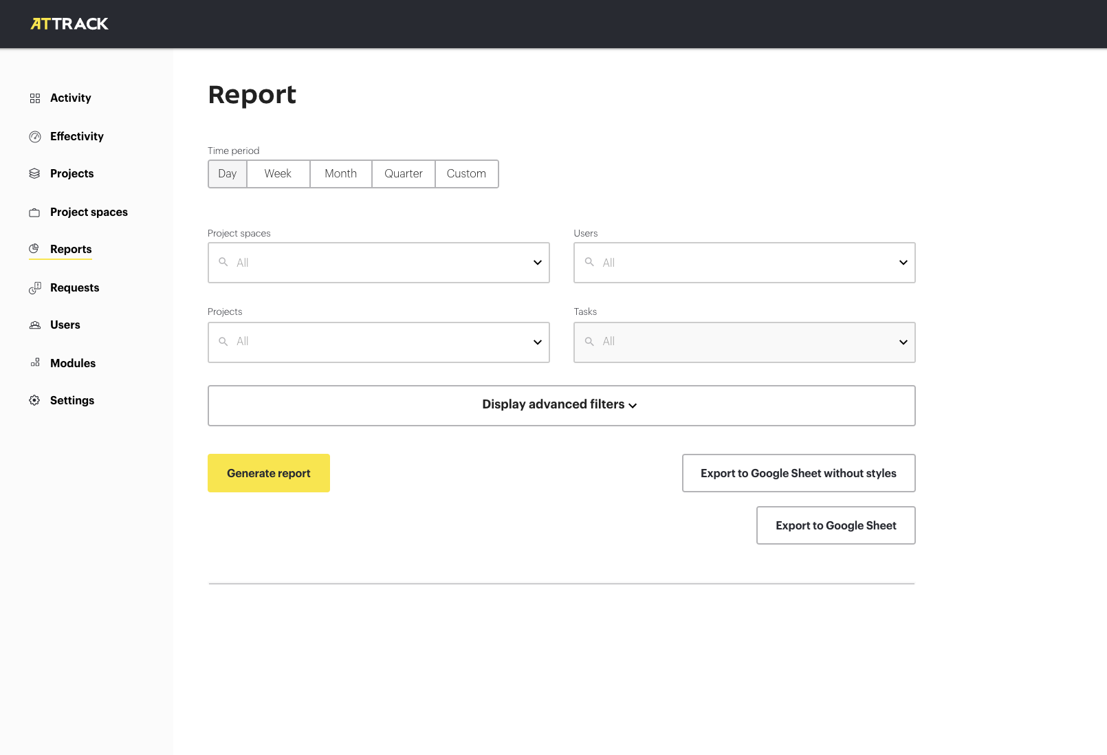 screenshot of AtTrack