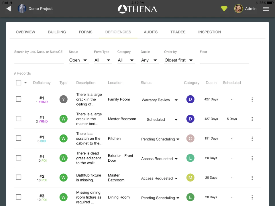 screenshot of Athena