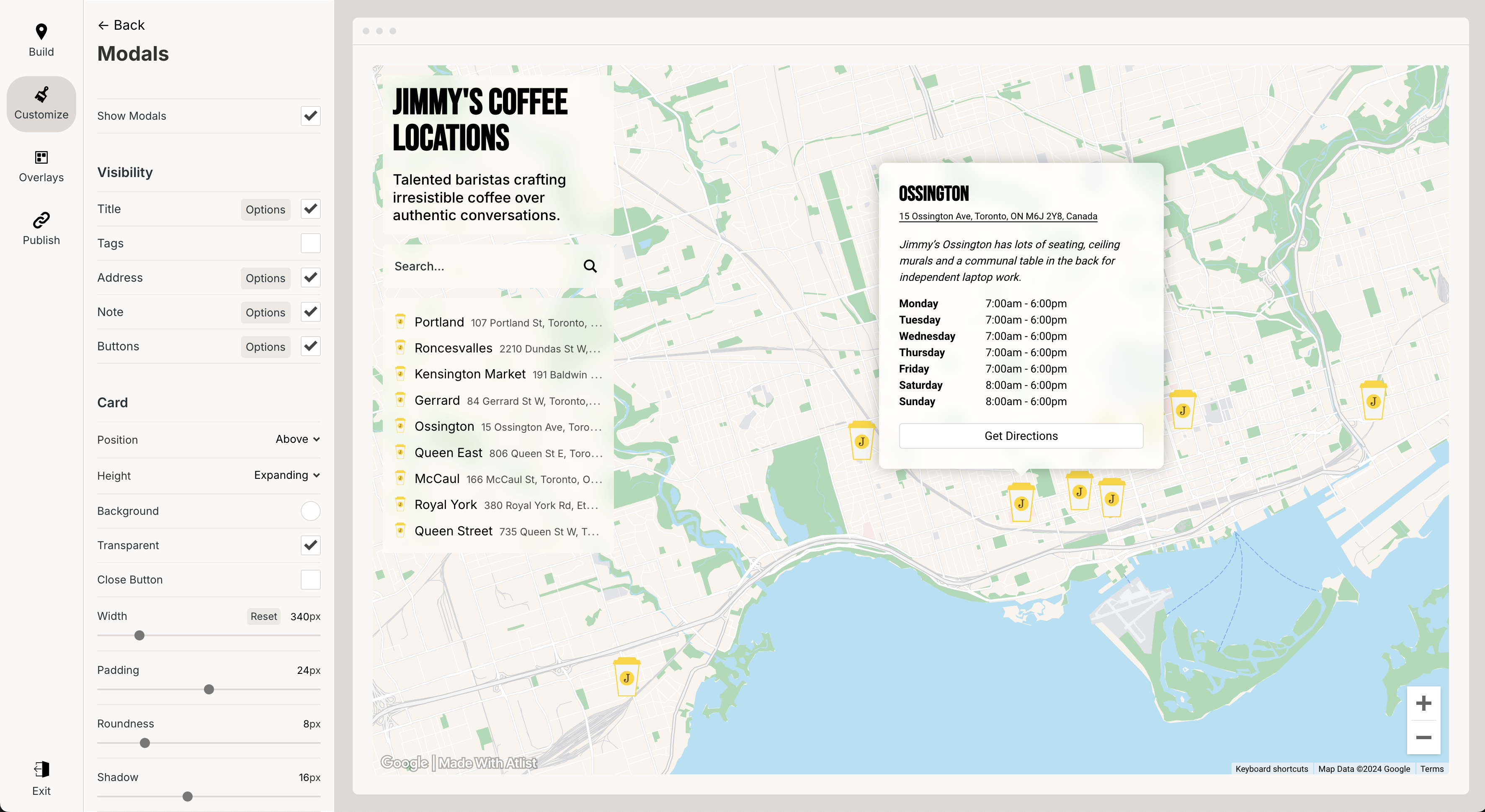 screenshot of Atlist