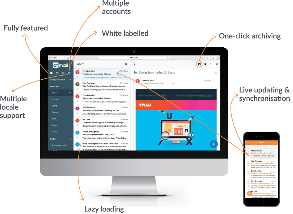 screenshot of Atmail