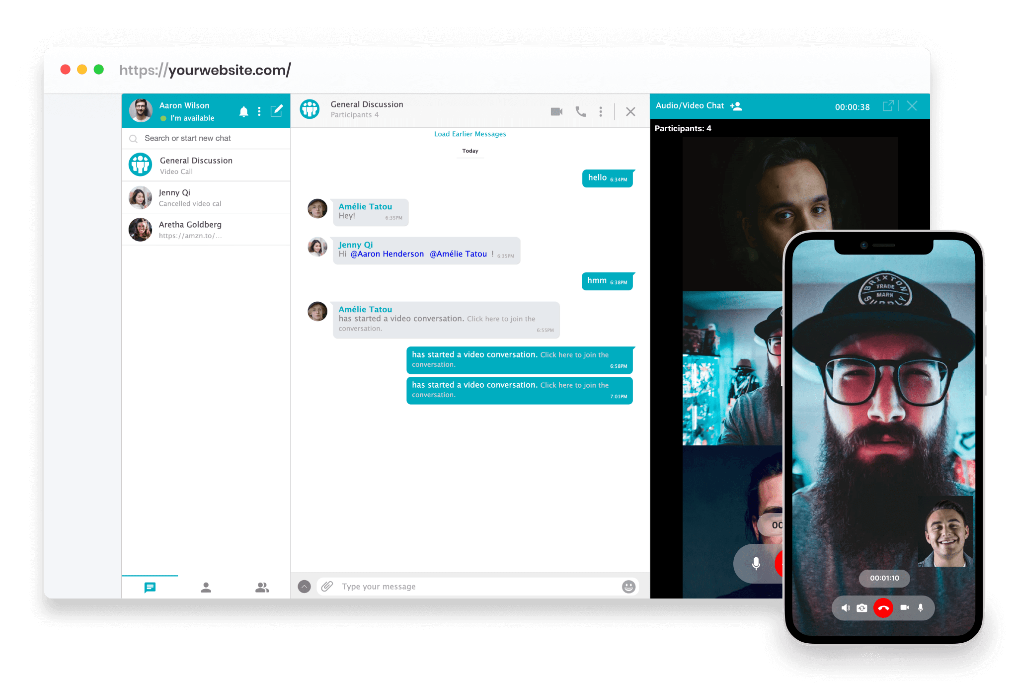 screenshot of AtomChat