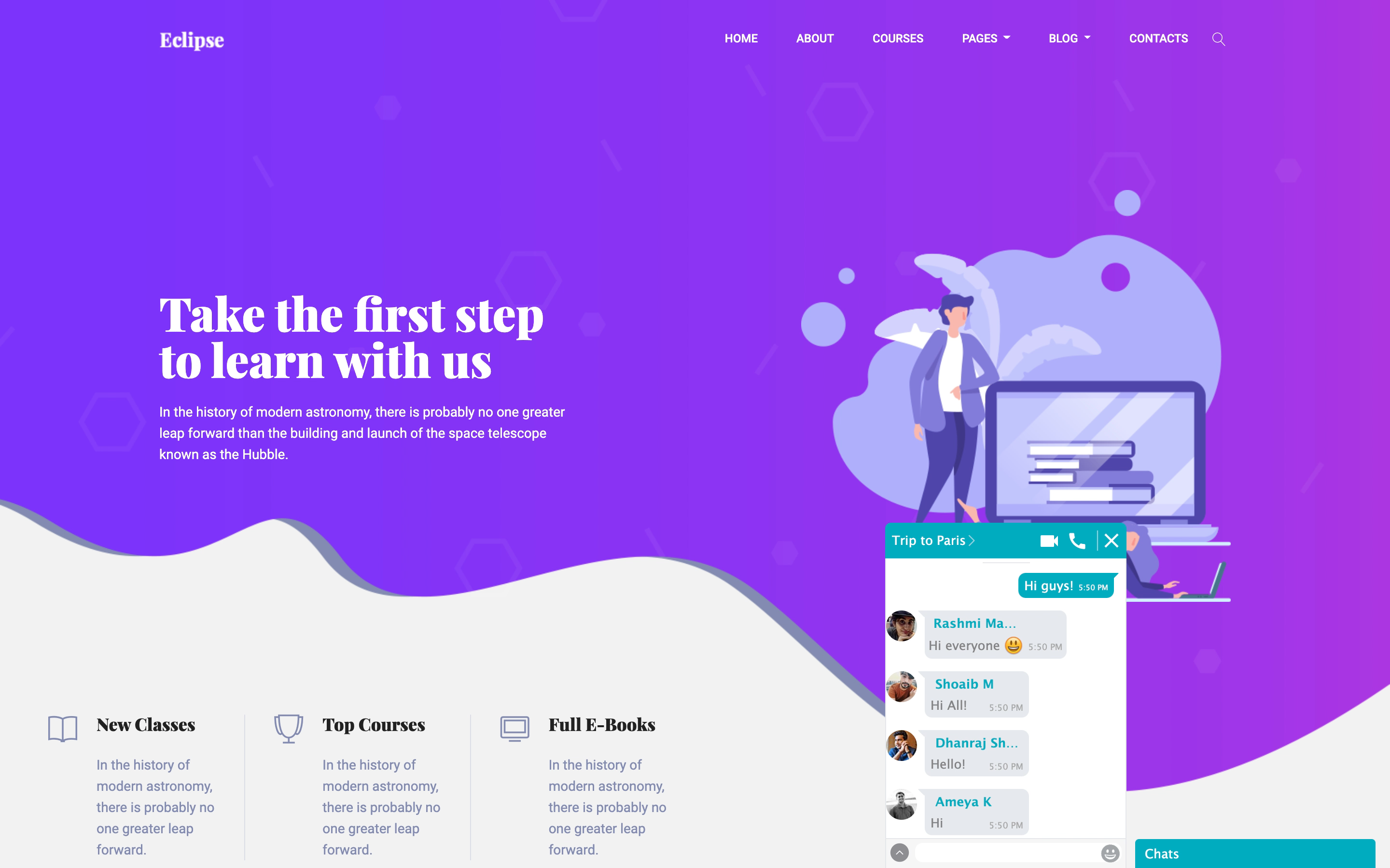 screenshot of AtomChat