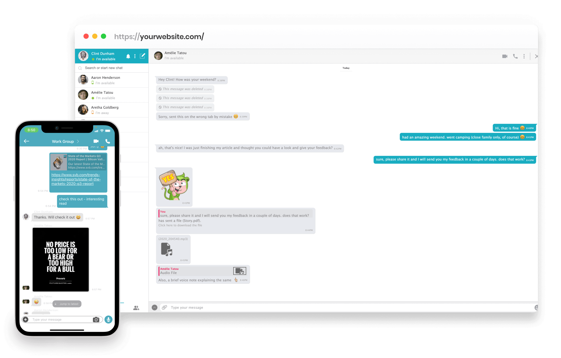screenshot of AtomChat