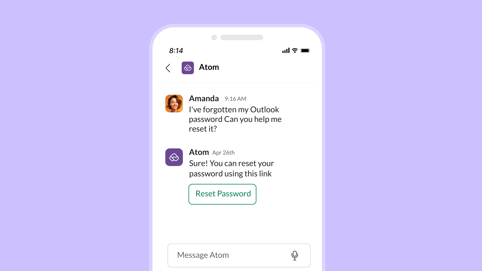 screenshot of Atomicwork
