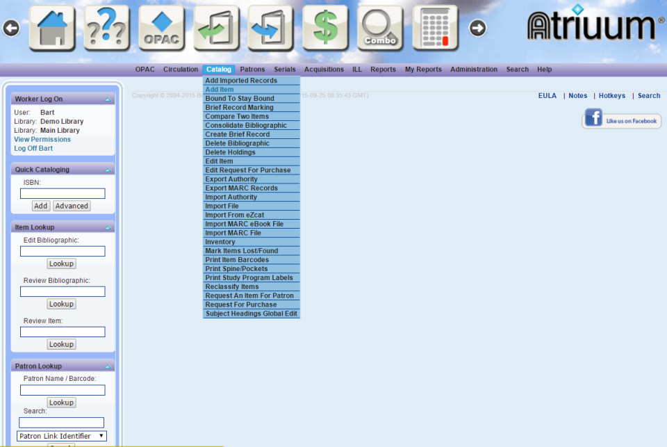 screenshot of Atriuum