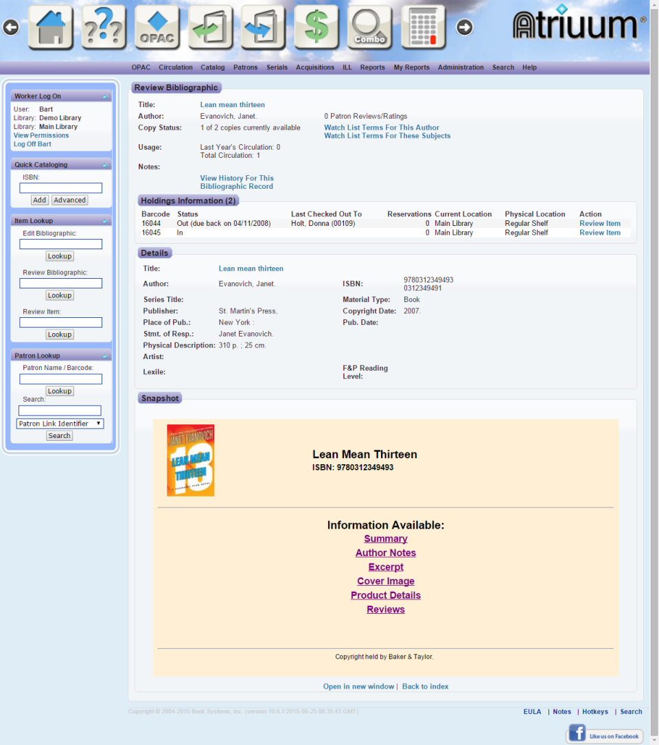 screenshot of Atriuum