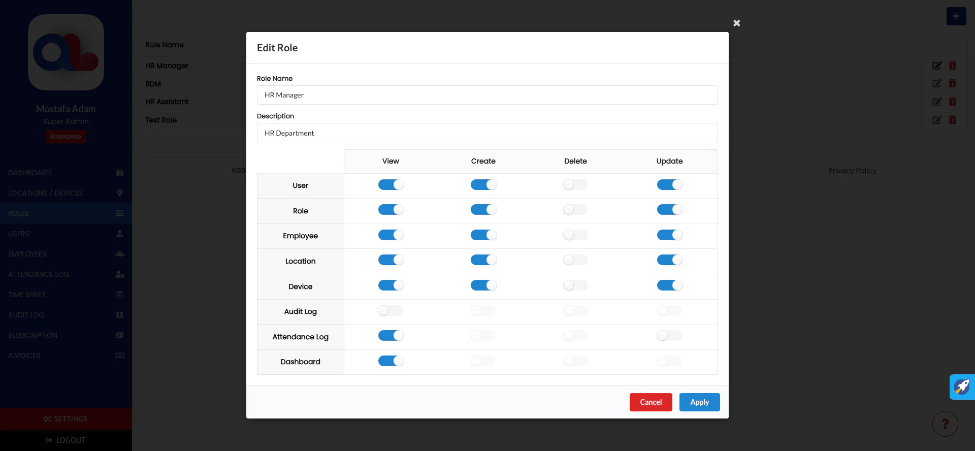 screenshot of AttendLab