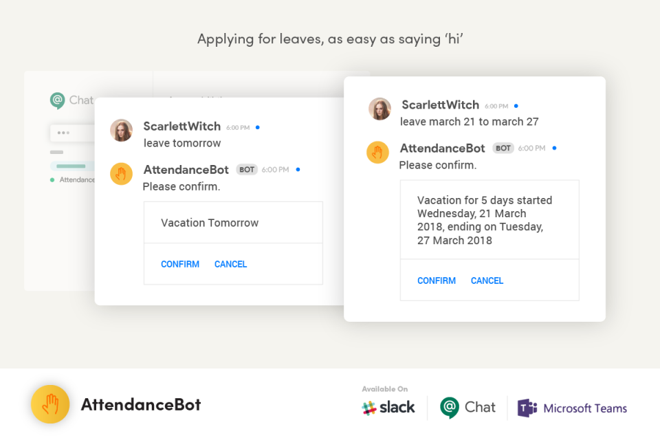 screenshot of AttendanceBot