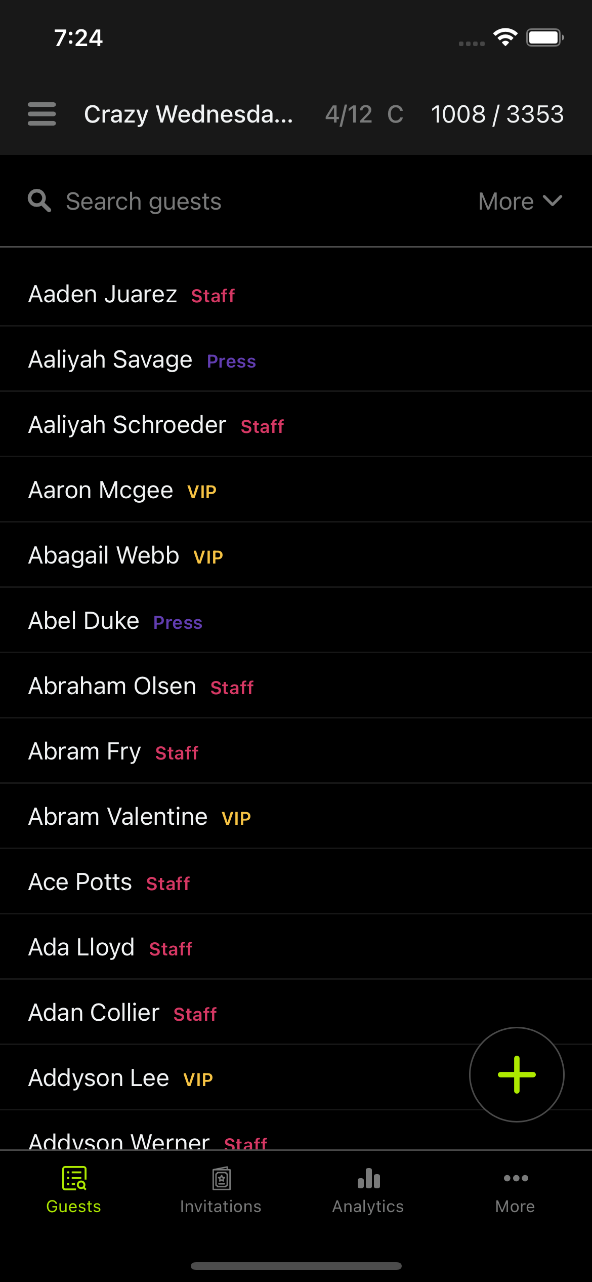 screenshot of Attendium