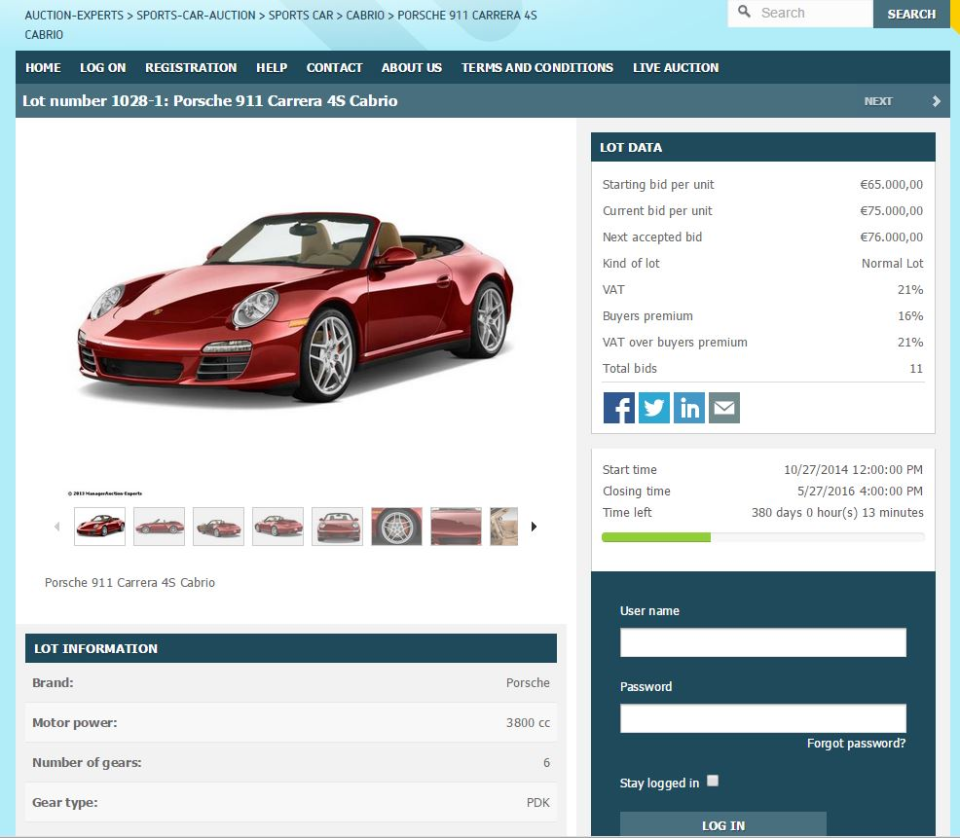 screenshot of Auction-Experts