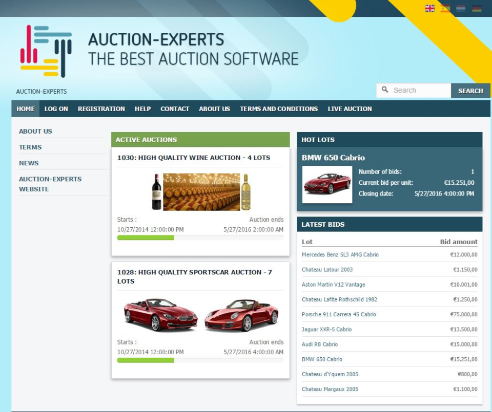 screenshot of Auction-Experts
