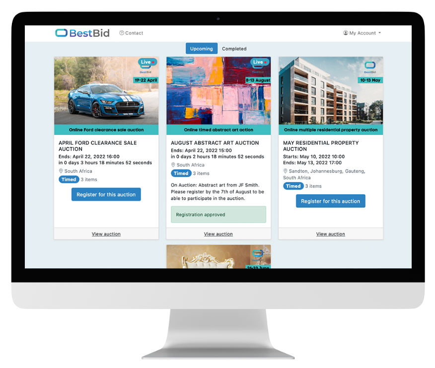 screenshot of AuctionApp