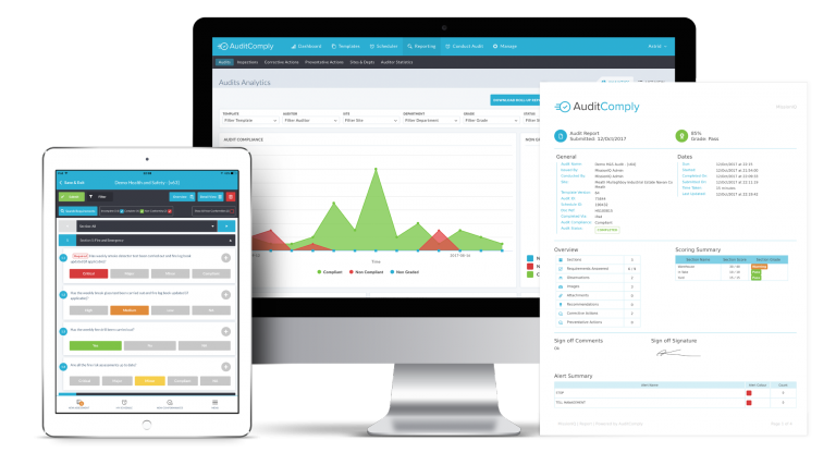 screenshot of AuditComply