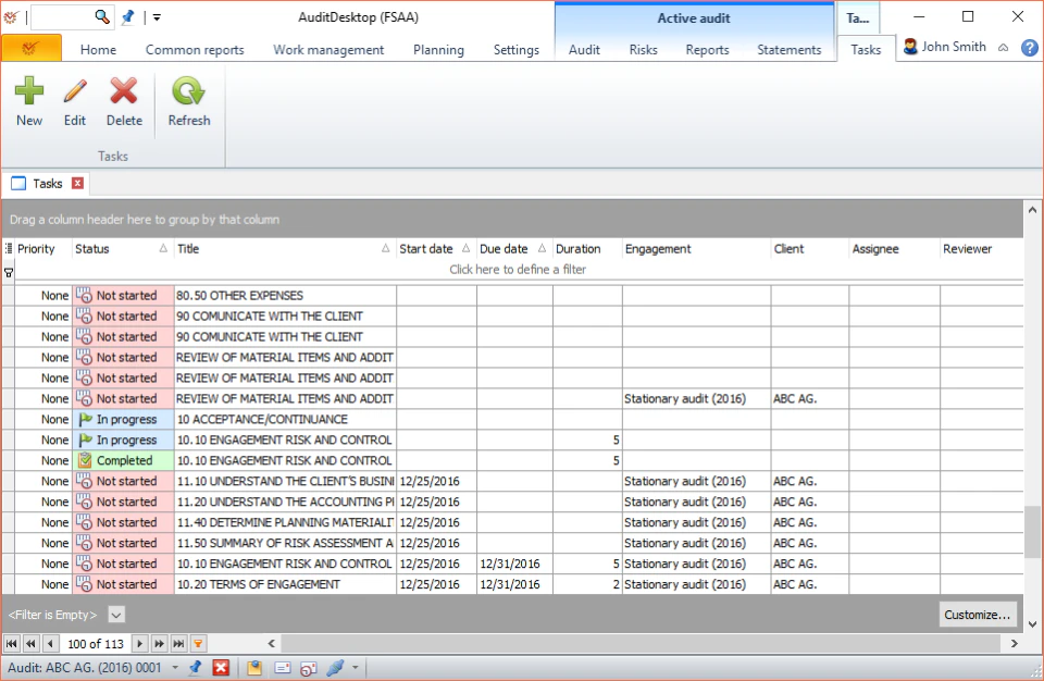 screenshot of AuditDesktop