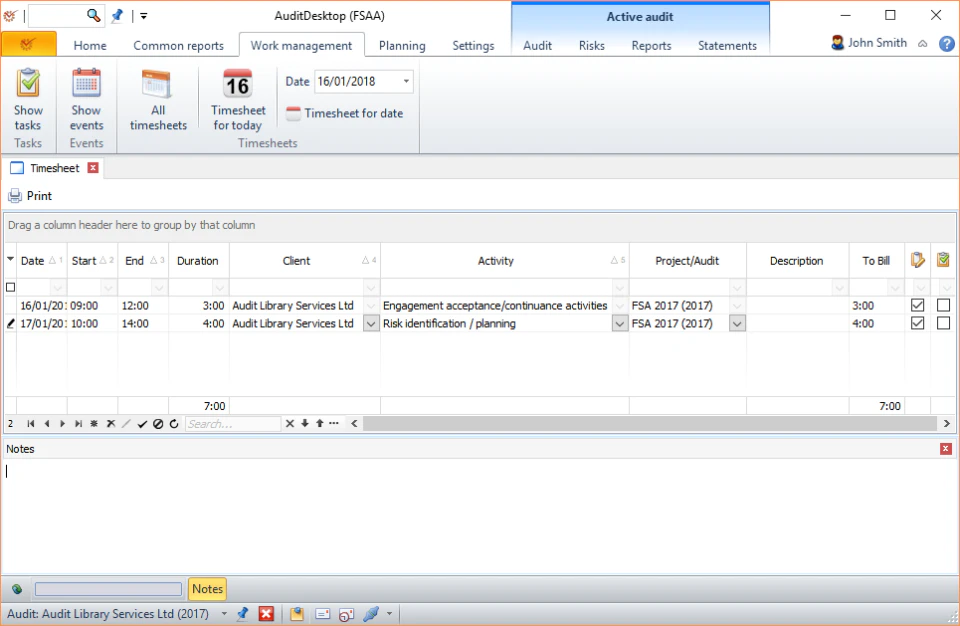 screenshot of AuditDesktop