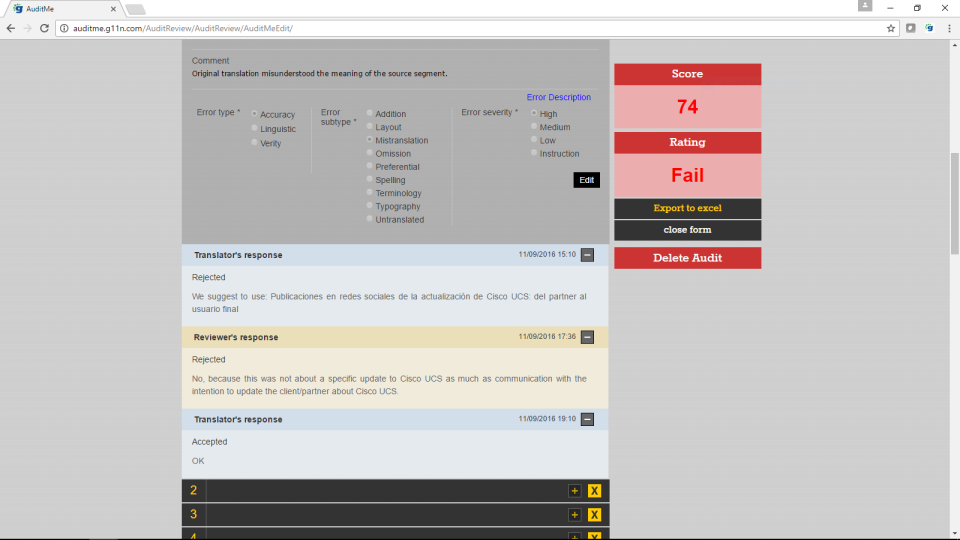 screenshot of AuditMe