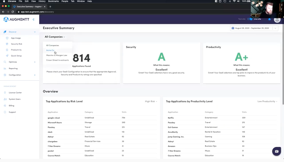 screenshot of Augmentt