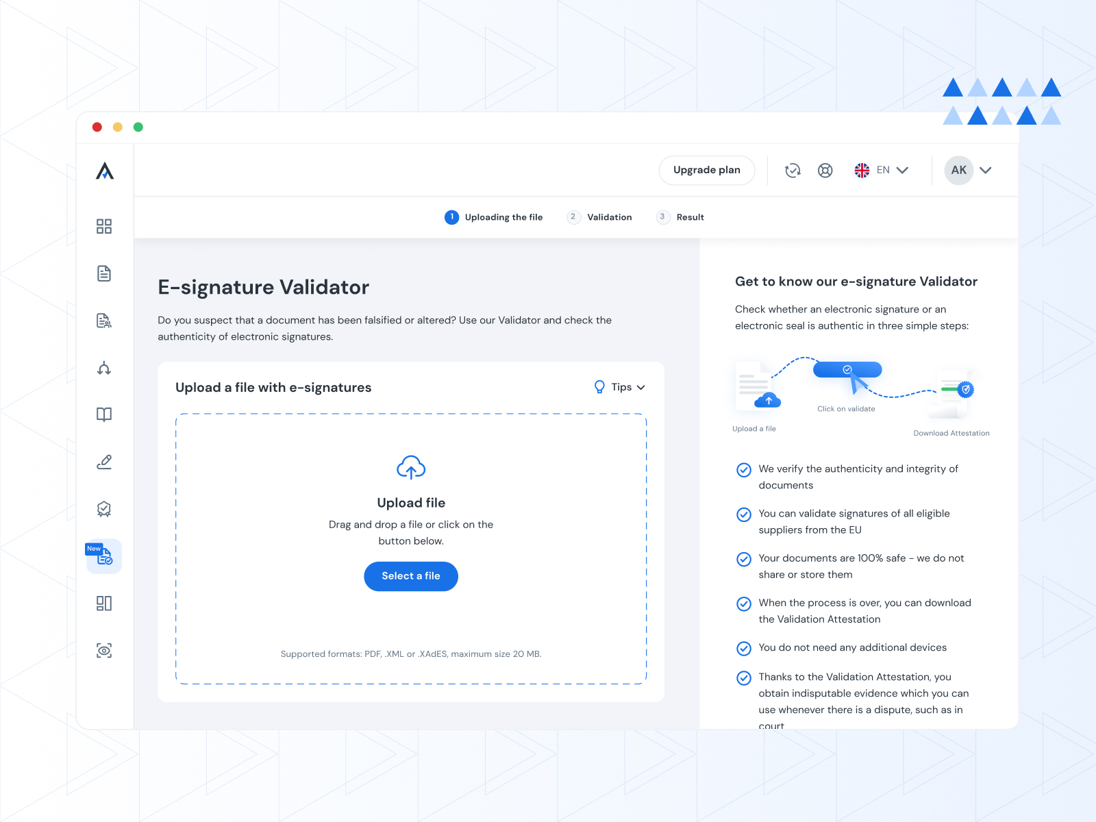 screenshot of Autenti