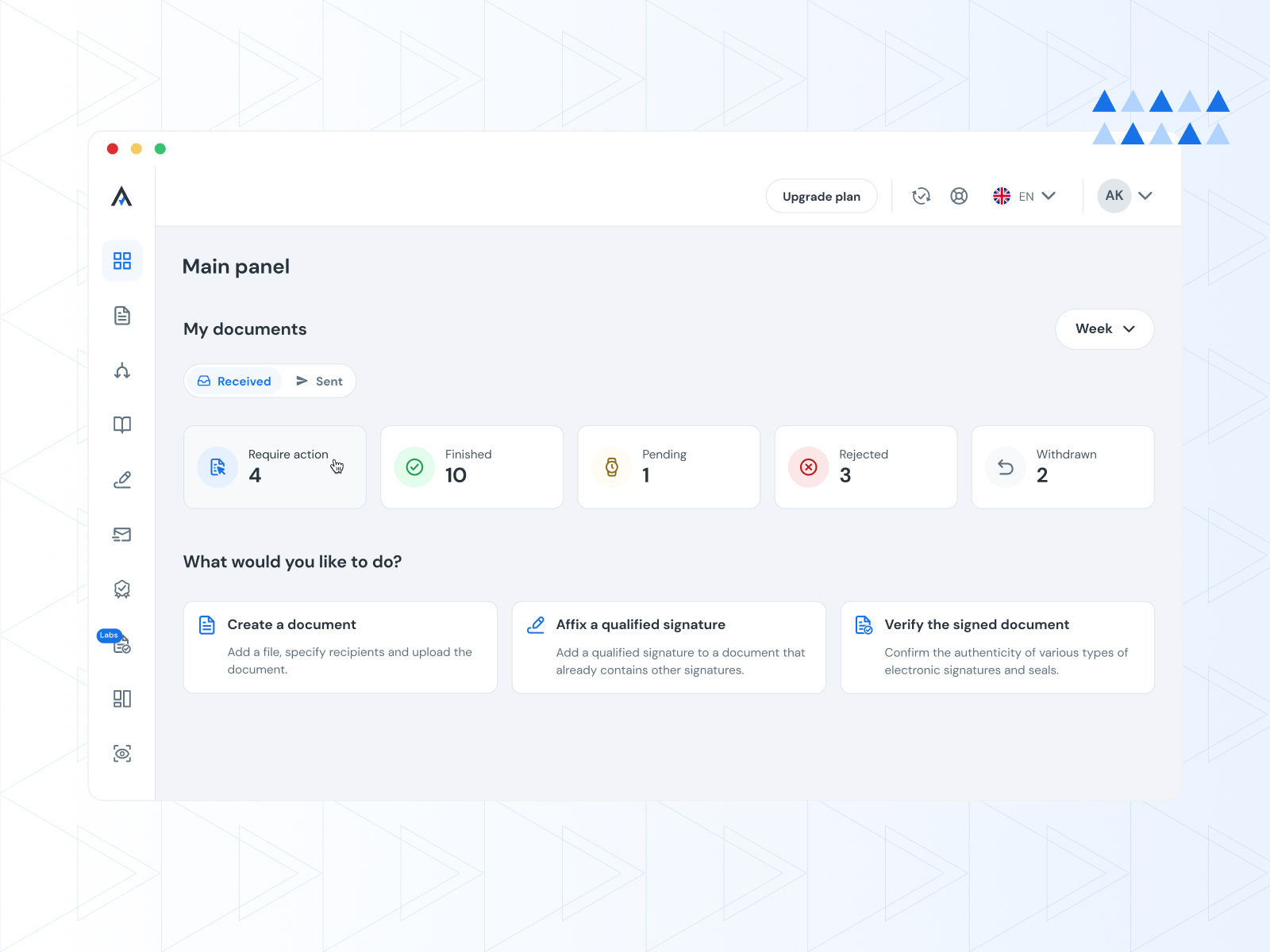 screenshot of Autenti