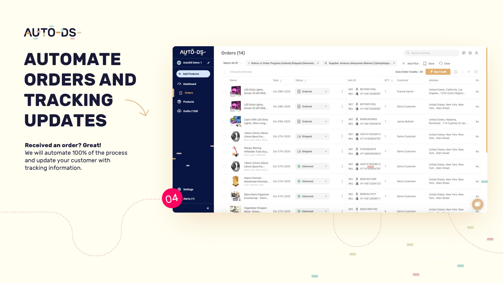 screenshot of AutoDS