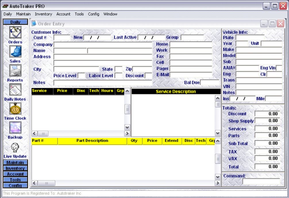 screenshot of AutoTraker