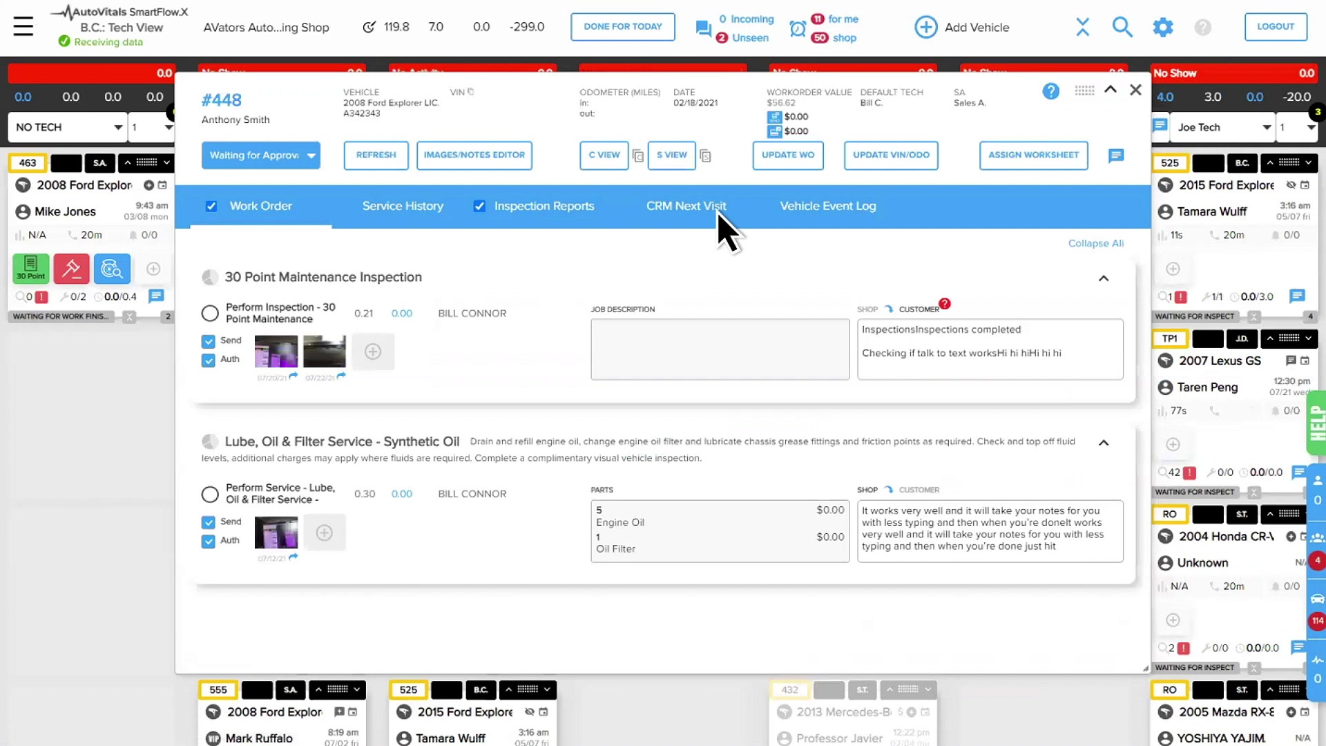 screenshot of AutoVitals