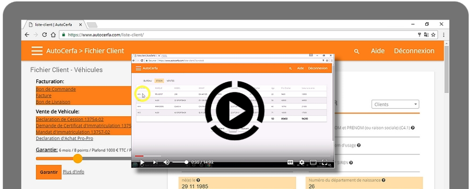 screenshot of Autocerfa