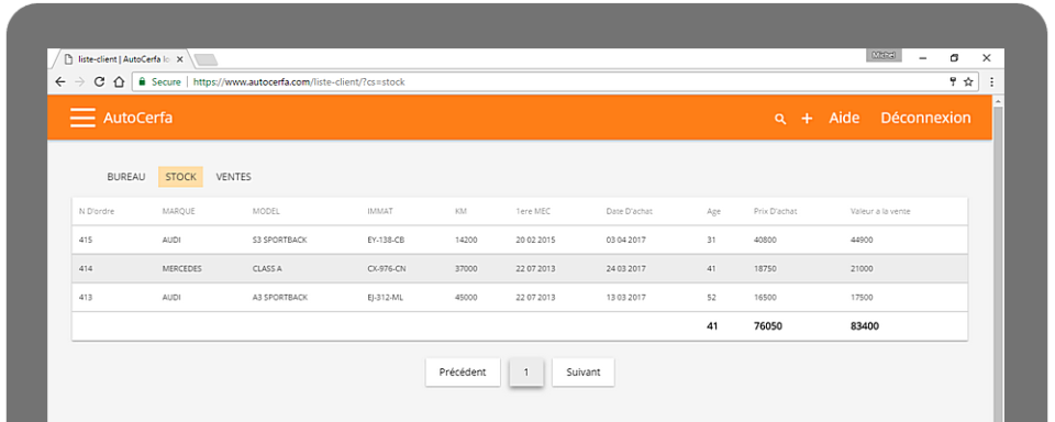 screenshot of Autocerfa