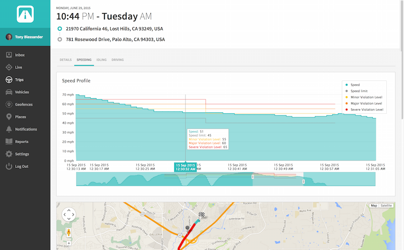 screenshot of Automile