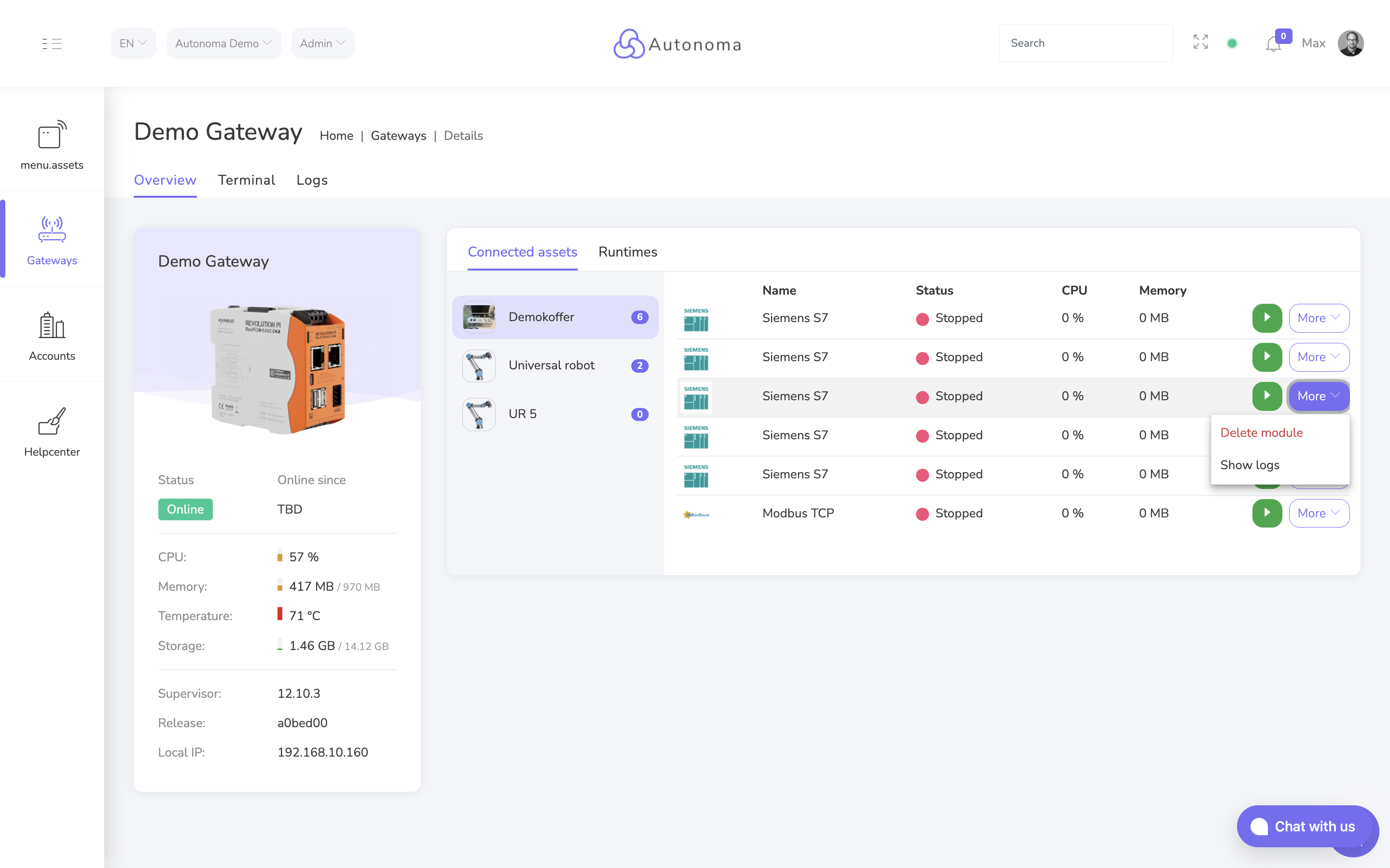 screenshot of Autonoma