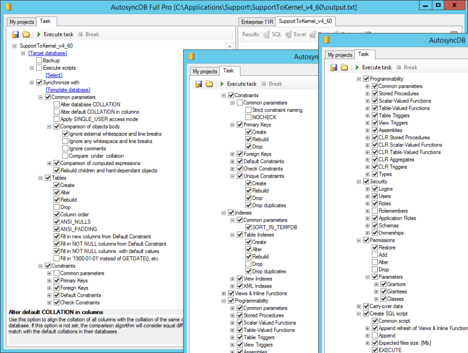 screenshot of AutosyncDB