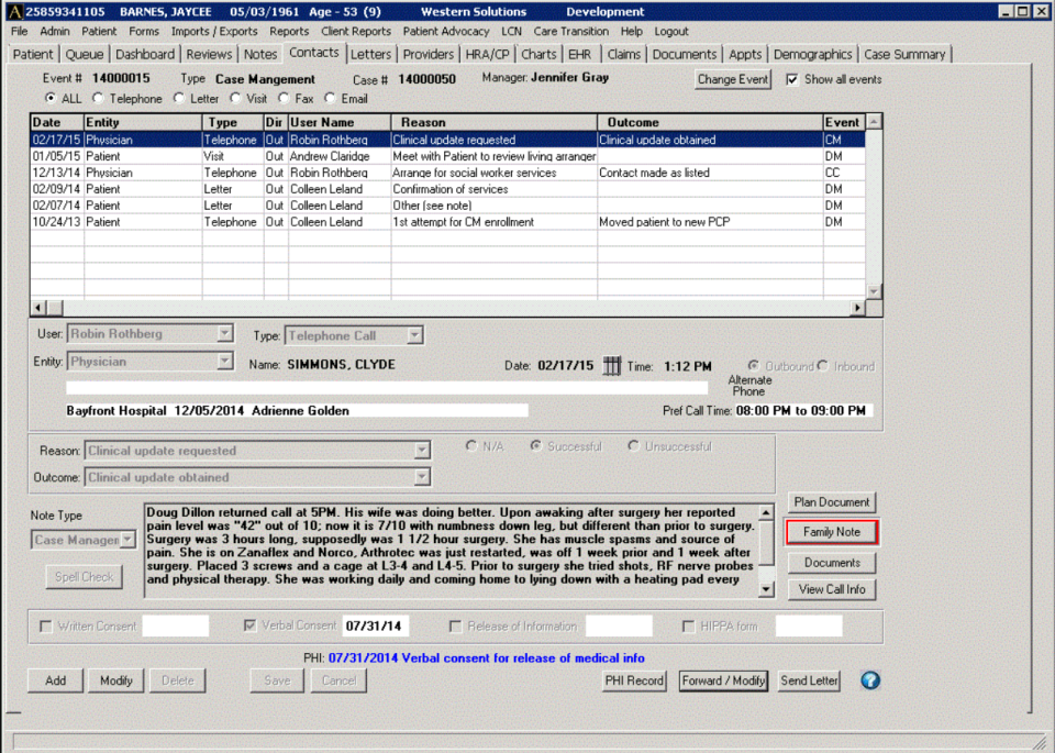 screenshot of AveCare