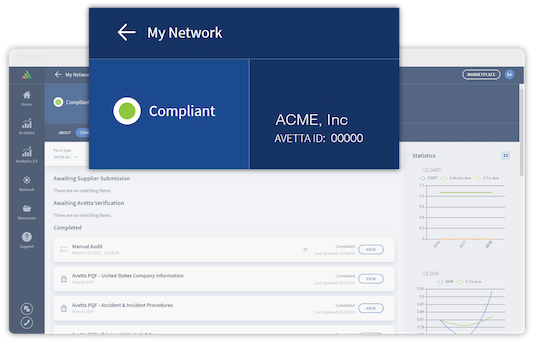 screenshot of Avetta