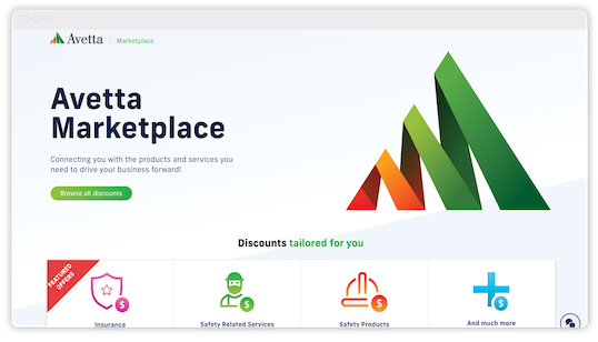 screenshot of Avetta