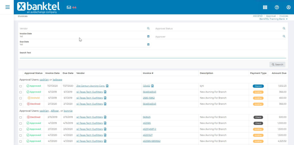 screenshot of AvidAscend