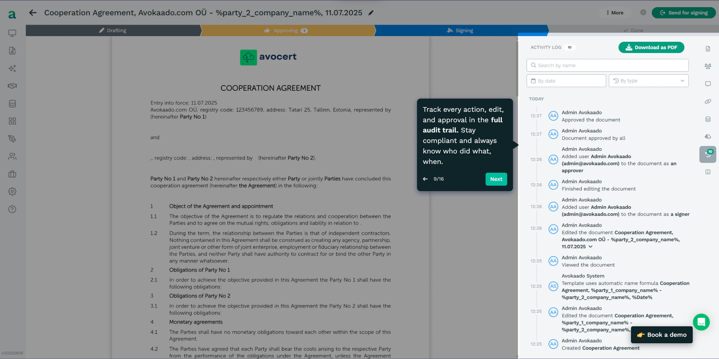 screenshot of Avokaado
