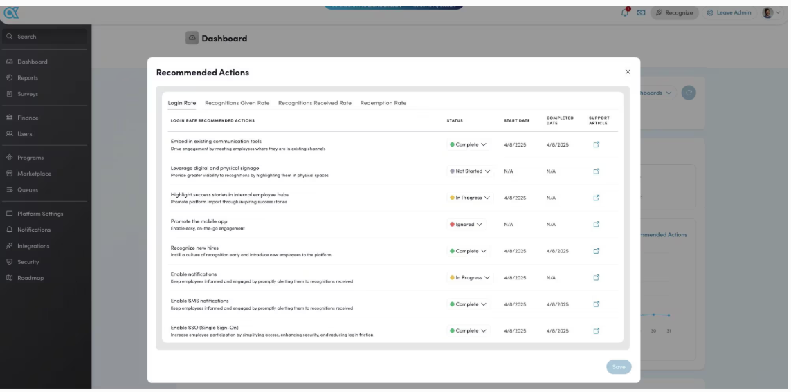 screenshot of Awardco