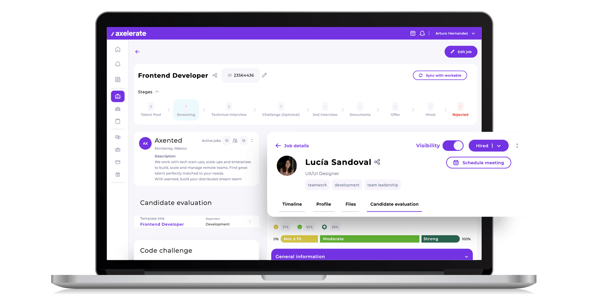 screenshot of Axelerate