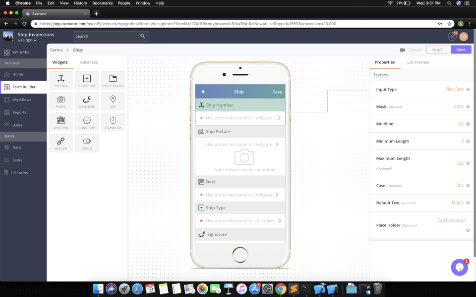 screenshot of Axonator
