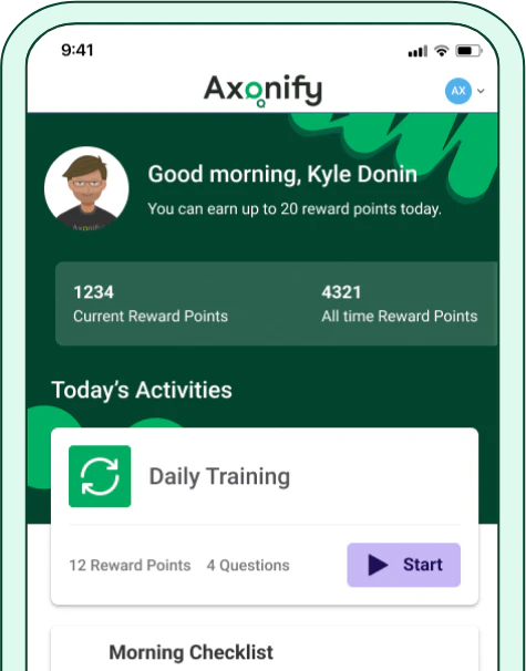 screenshot of Axonify