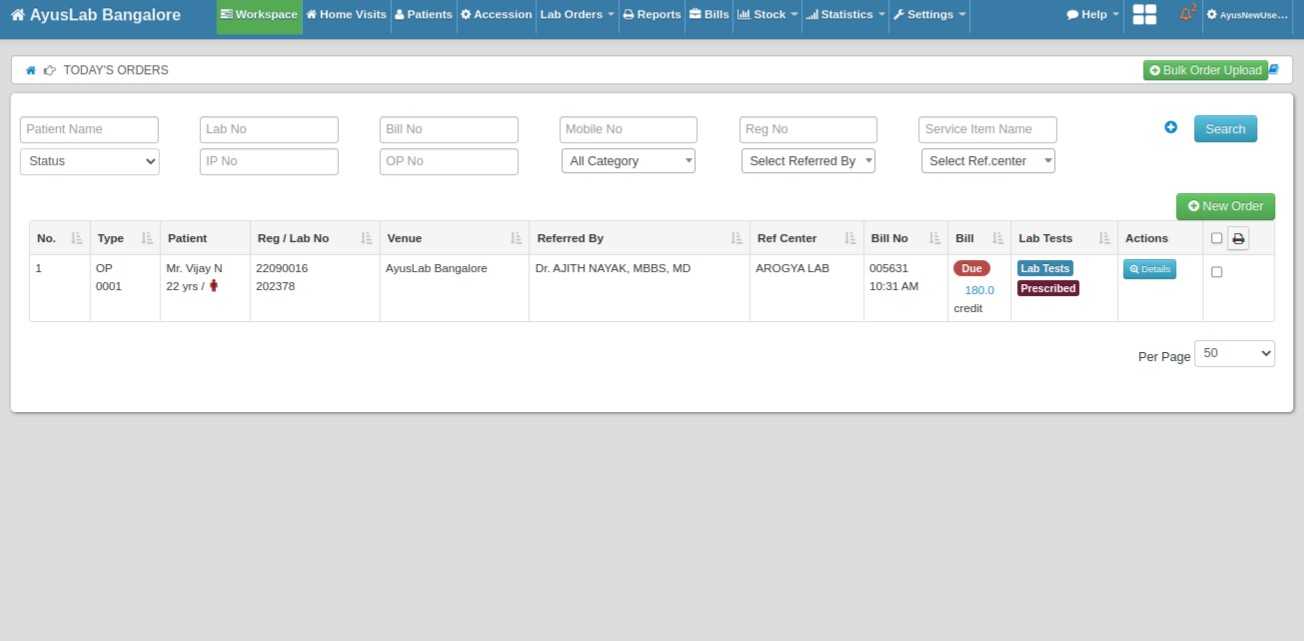 screenshot of AyusLab
