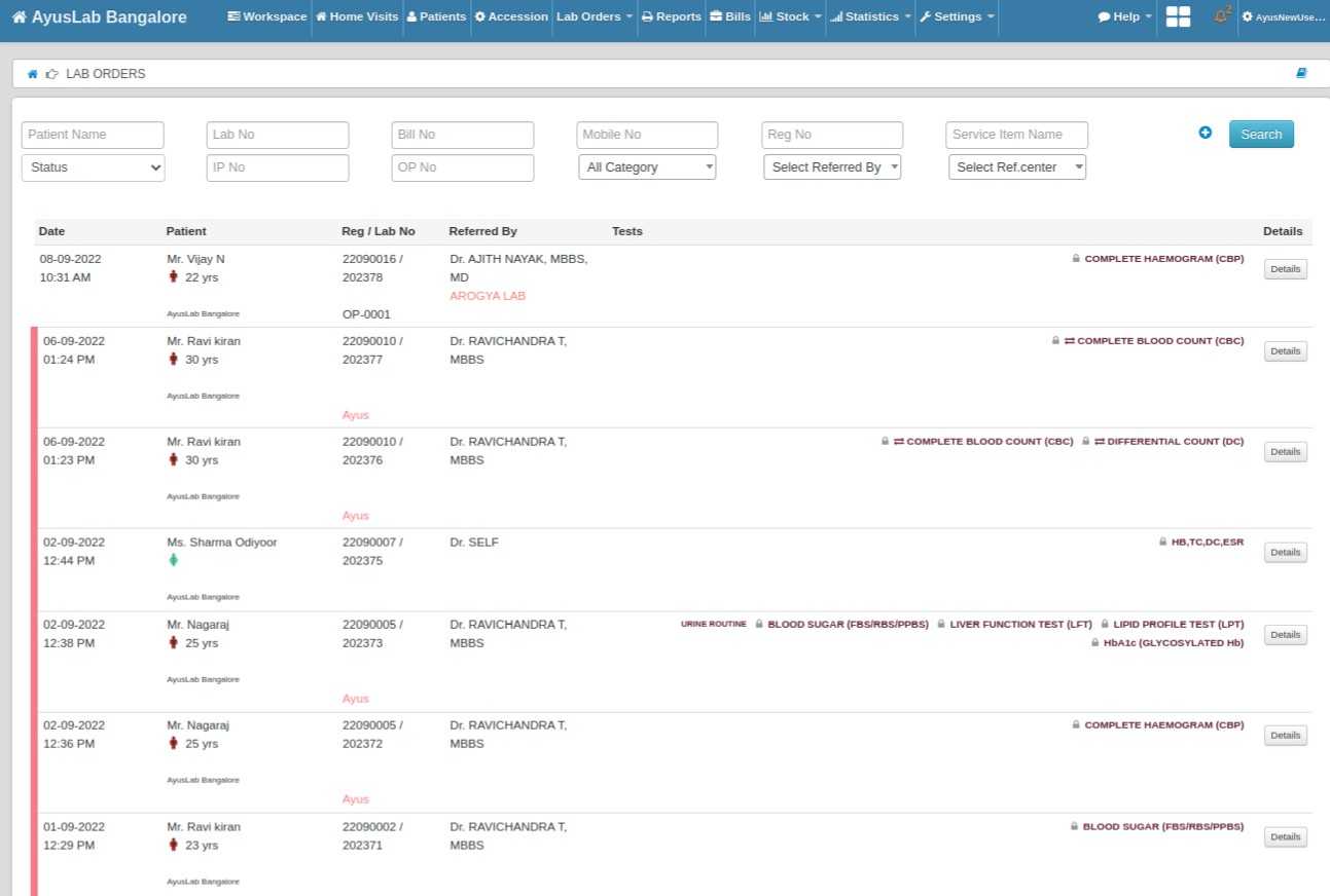 screenshot of AyusLab