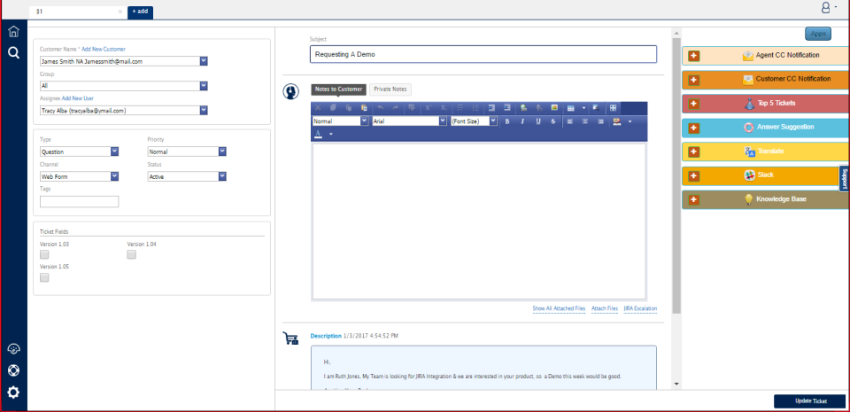 screenshot of AzureDesk