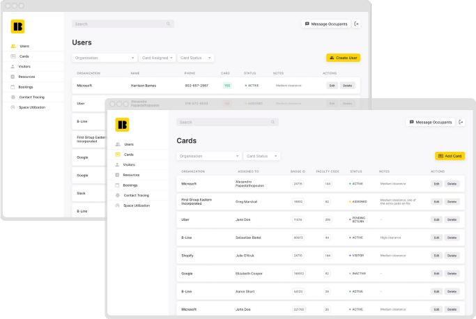 screenshot of B-Line