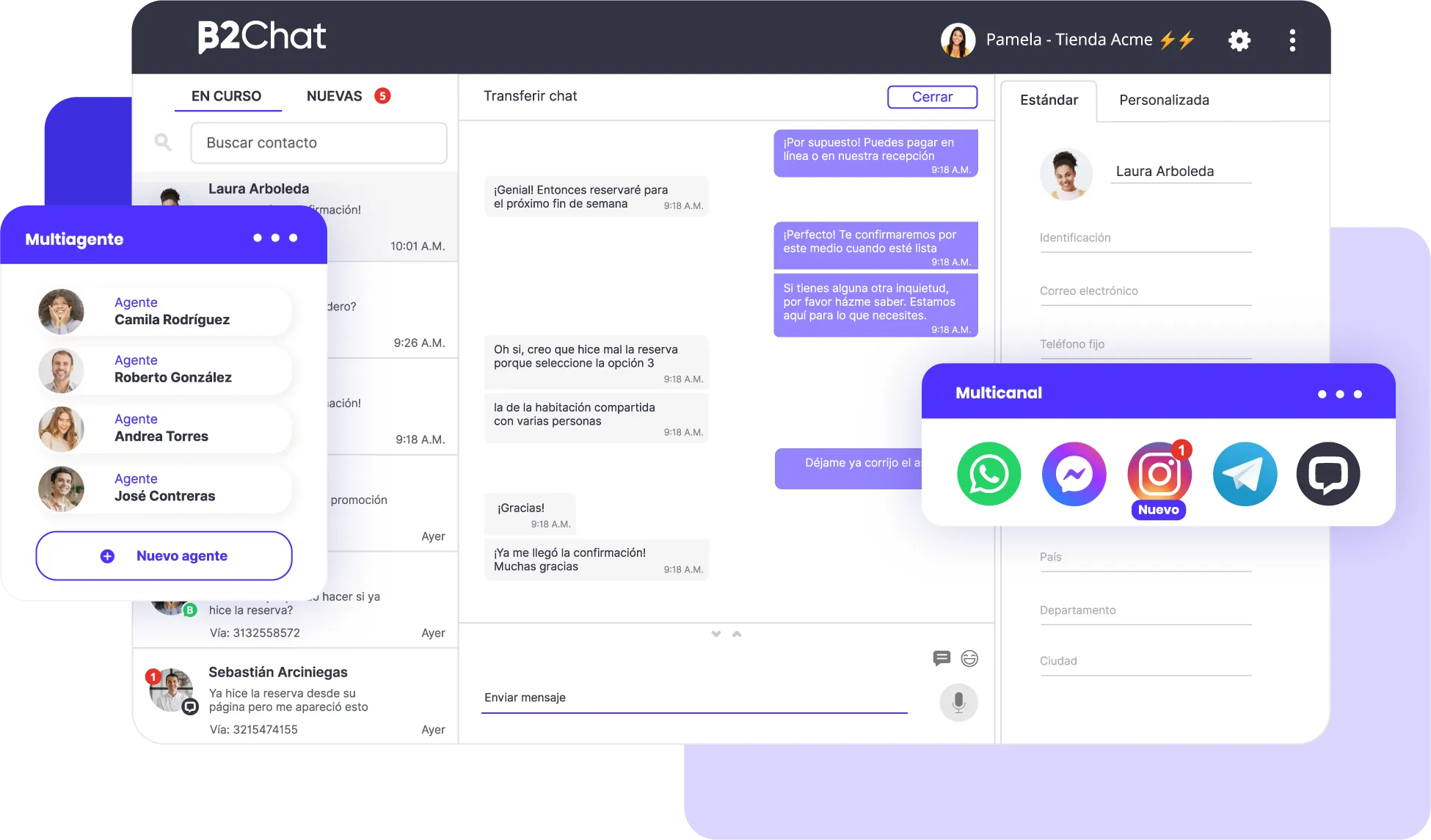 screenshot of B2Chat