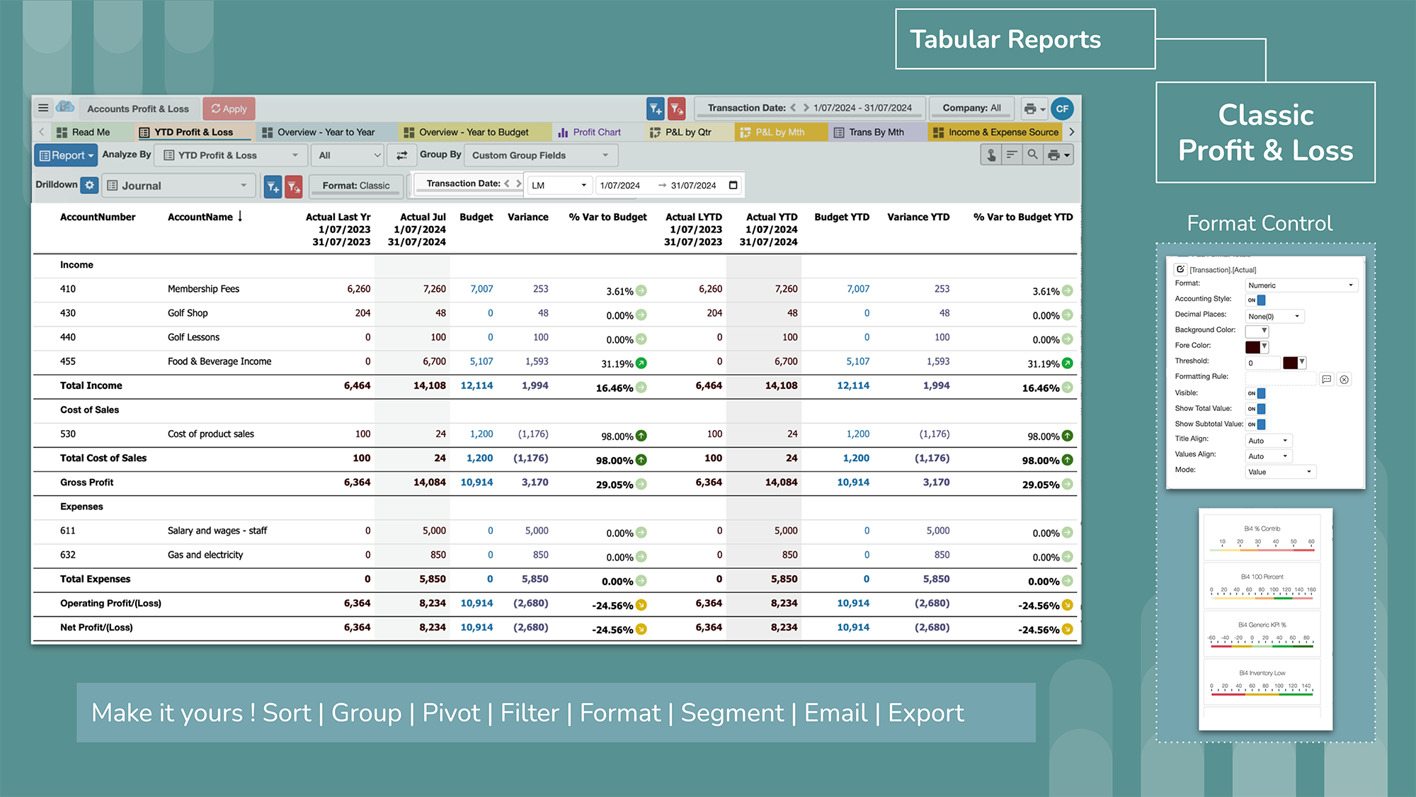 screenshot of BI4Cloud