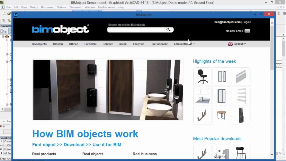 screenshot of BIMobject