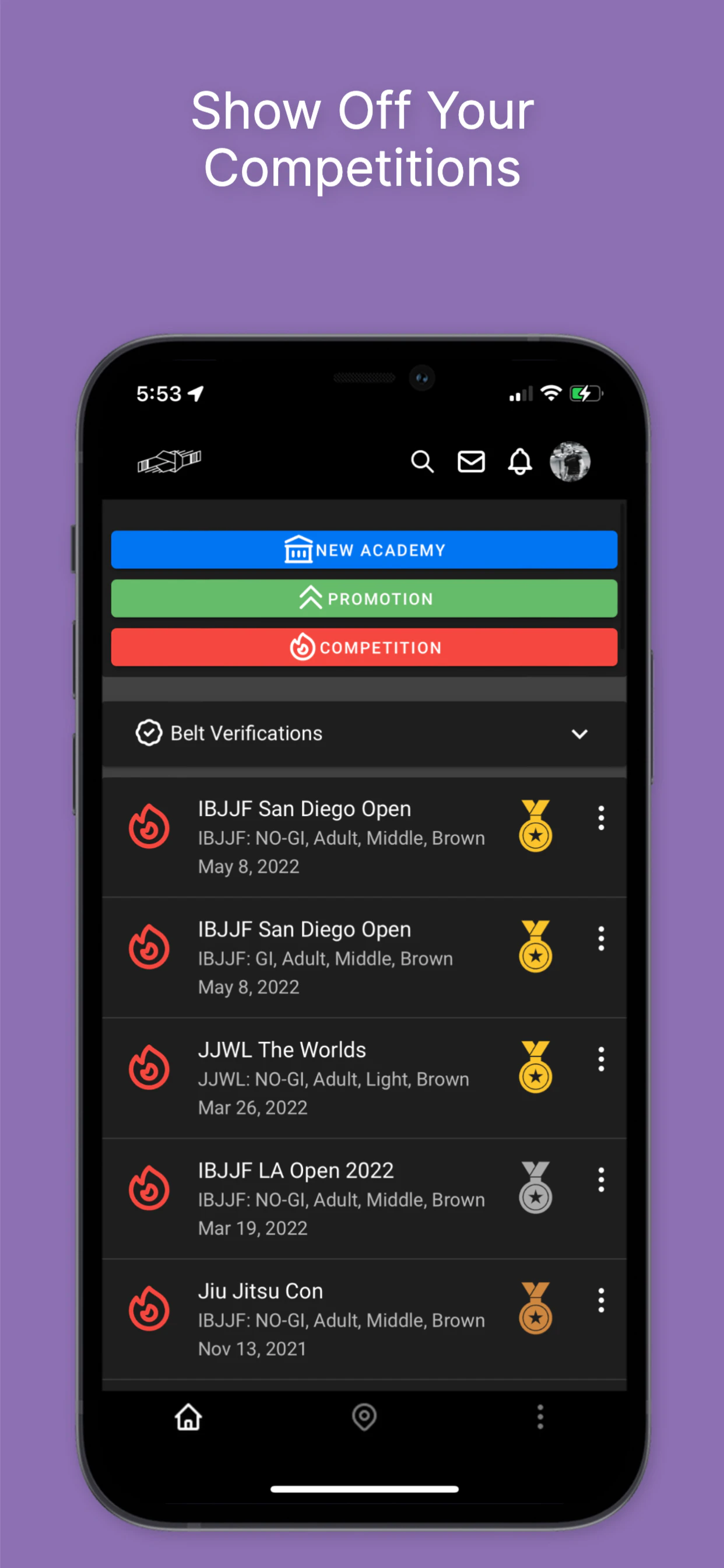 screenshot of BJJLINK