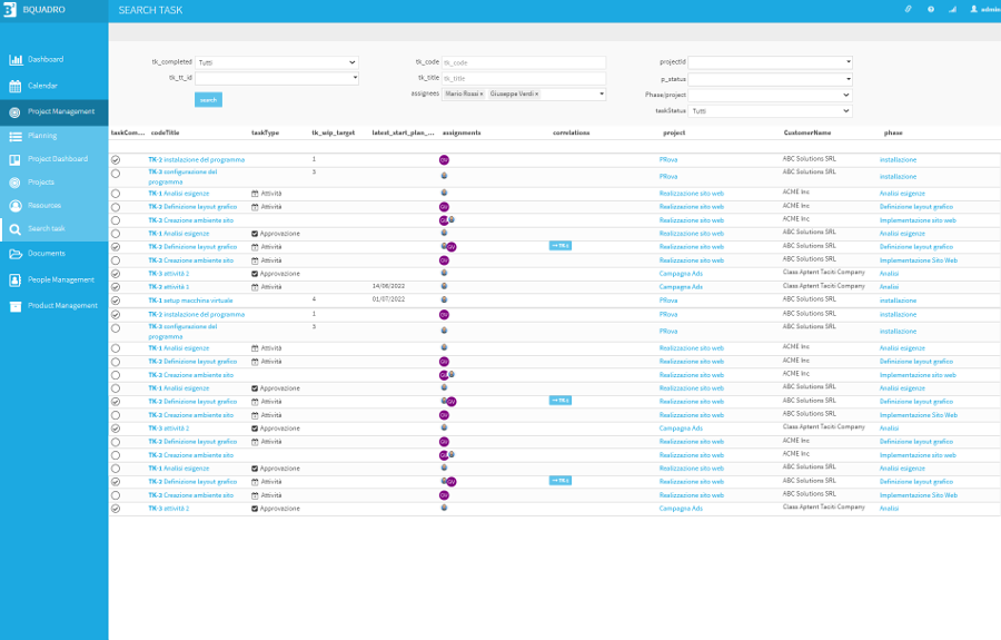screenshot of BQUADRO