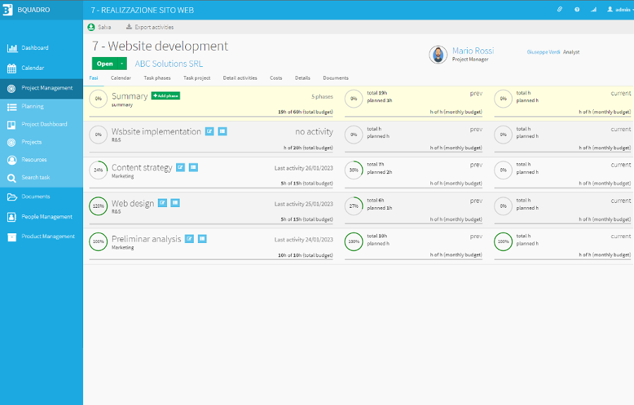 screenshot of BQUADRO